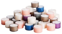 Wenzel - Teelicht COLORLIGHTS - Naturstoff - bunt - 2.4 cm