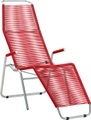 Schaffner - Gartenliege BRISSAGO - Kunststoff - Rot - 64/184/118 cm