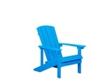 Beliani Gartenstuhl blau Kunstholz ADIRONDACK