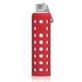 spottle Glasflasche Silikonhülle Trinkflasche rot
