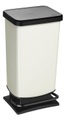 rothopro Tretabfalleimer Volumen 40 l, BxHxT 353 x 676 x 295 mm weiß