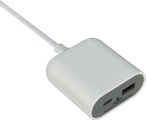 Mio Star Dual USB Extension Cord (1x Usb-C; 1x Usb-A; 3m) ? weiss/grau Usb- Verlängerungskabel