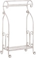 Beliani, Beliani Handtuchständer Antik Optik weiss 49 x 91 cm freistehend 3 Arme LINARES