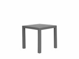 Beliani Gartentisch Rattanoptik graphitgrau 80 x 80 cm FOSSANO