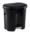 Rotho Treteimer Duo Schwarz 20 l