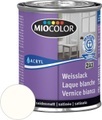 Miocolor Acryl Weisslack seidenmatt reinweiss 125 ml