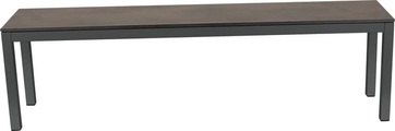 undefined, LOCARNO, 120 cm, Gestell Anthrazit, Platte HPL Gartenbank