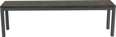 undefined, LOCARNO, 160 cm, Gestell Anthrazit, Platte Granit Gartenbank