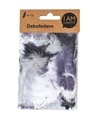 Dekofedern, Federn für Dekorationen und zum Basteln, Schwarz & Weiss-Mix, 5 - 8 cm, ca. 3 g