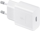 Samsung - (100-240V) 15W Super Fast Charging Netzteil PD Schnell Ladegerät + USB C Ladekabel (EP-T1510XWEGEU) - Weiss