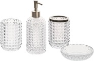Beliani Badezimmer Set 4-teilig Glas transparent TAPIA