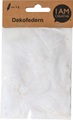 Dekofedern, Federn für Dekorationen und zum Basteln, Weiss, 5 - 8 cm, ca. 3 g