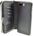 Mike Galeli - iPhone Xs / X Alma 2in1 Fashion Wallet Echtleder Portemonnaie + Hülle (ALMAIPX-M01) - Schwarz