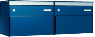 Stebler 2er Gruppe s:box 13 Saphierblau/Saphierblau seitlich Briefkasten