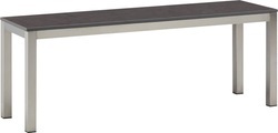 LOCARNO, 140 cm, Gestell Edelstahl, Platte HPL Sitzbank