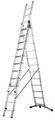 Hailo S100 ProfiLOT 9312-507 Aluminium Mehrzweckleiter Arbeitshöhe (max.): 9 m Silber, Rot, Schwarz 29.2 kg