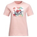 Jack Wolfskin T-Shirt aus Bio-Baumwolle Frauen Flower Logo T-Shirt Women M violett light blush