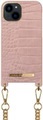 iDeal of Sweden - iPhone 13 Mini Necklace Case Hardcase Hülle + Handykette (IDNCSS20-I2154-211) - Misty Rose Croco