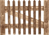 undefined, Tor zu Palisadenzaun