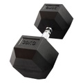 Sechseckige Hantel Aus Gummi | Mehrere Gewichte Unisex Schwarz 30KG