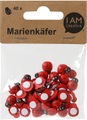 undefined, Marienkäfer selbstklebend 1 x 1.3 cm rot, 40 Stk.