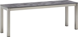 LOCARNO, 120 cm, Gestell Edelstahl, Platte HPL Gartenbank