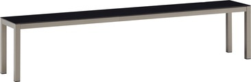 LOCARNO, 200 cm, Gestell Polar Silber, Platte Keramik Sitzbank