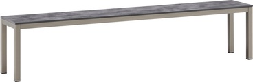 LOCARNO, 200 cm, Gestell Polar Silber, Platte HPL Gartenbank