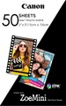 Canon Zink Papier 50X75Mm 50 Blatt Fotopapier