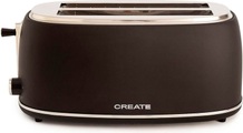 CREATE TOAST RETRO STYLANCE XL Toaster Schwarz