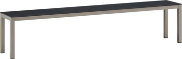 LOCARNO, 200 cm, Gestell Polar Silber, Platte Keramik Sitzbank