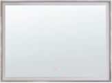 Beliani Badspiegel mit LED-Beleuchtung rechteckig 60 x 80 cm ARGENS