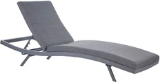 Beliani Gartenliege Aluminium Textilbespannung dunkelgrau AMELIA Sonnenliege