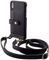 Mike Galeli - iPhone Xs / X Echtleder Hülle Back Case + Umhängegurt (LENNYGIPXS-M01) - Schwarz