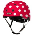 Melon, Melon Helm URBAN ACTIVE - DOTTY WHITE in rot matt in Gr. 46-52