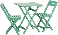 PALMA Bistro-Set 1 Tisch und 2 Klappstühle