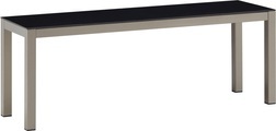 LOCARNO, 120 cm, Gestell Polar Silber, Platte Keramik Sitzbank