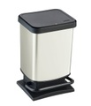 rothopro Tretabfalleimer Volumen 20 l, BxHxT 293 x 457 x 266 mm weiß