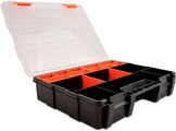 DeLock Sortimentskasten Orange / Schwarz 21 Fächer Aufbewahrungsbox