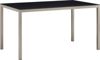 LOCARNO, 140 cm, Gestell Polar Silber, Platte Keramik Gartentisch