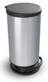 Rotho Abfalleimer 30 l , 1010110264 , Silberfarben , Kunststoff , 30 l , 30.2x59.2x35.7 cm , matt , 0032940119