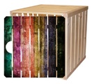 HolzZollhaus Holzharasse Türe A1/2 Regenbogen