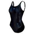 Arena Damen Badeanzüge Arena Damen Badeanzüge W Imprint Swimsuit U Back B, Schwarz, ideal für Wassersport, Schwarz