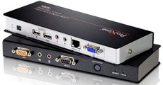 VGA, Klinke, USB 2.0 KVM-Extender (Verlängerung) über Netzwerkkabel RJ45 ATEN CE770-AT-G 300 m N/A