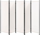 Beliani Paravent 5-teilig weiss 270 x 170 cm NARNI