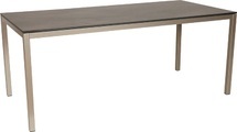 LOCARNO, 140 cm, Gestell Polar Silber, Platte HPL Gartentisch