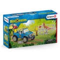 Schleich, Schleich 41464 - Dinosaurs, Geländewagen mit Dino-Außenposten, Spielset