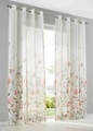 Transparente Gardine mit floralem Druck (1er Pack)