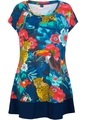 Long-Shirt mit Chiffon