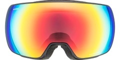 Uvex compact FM Skibrille - black mat mirror rainbow rose